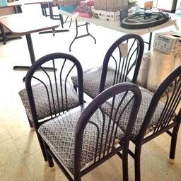 Metal Frame Cushioned Chairs