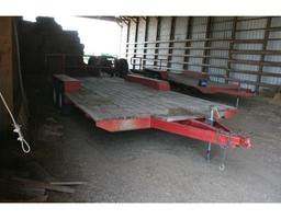 8 Ft. x20 Ft. Tandem Axle Bumper Pull Hay Trailer, Spring Ride