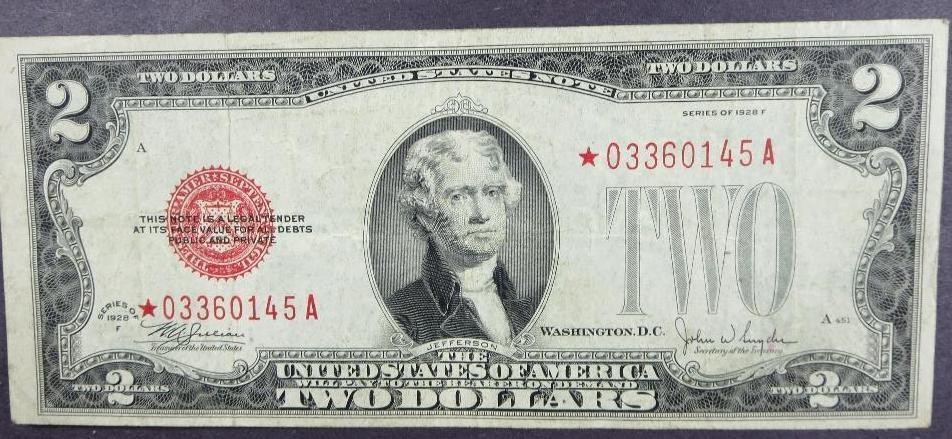 1928 F $2 US Note