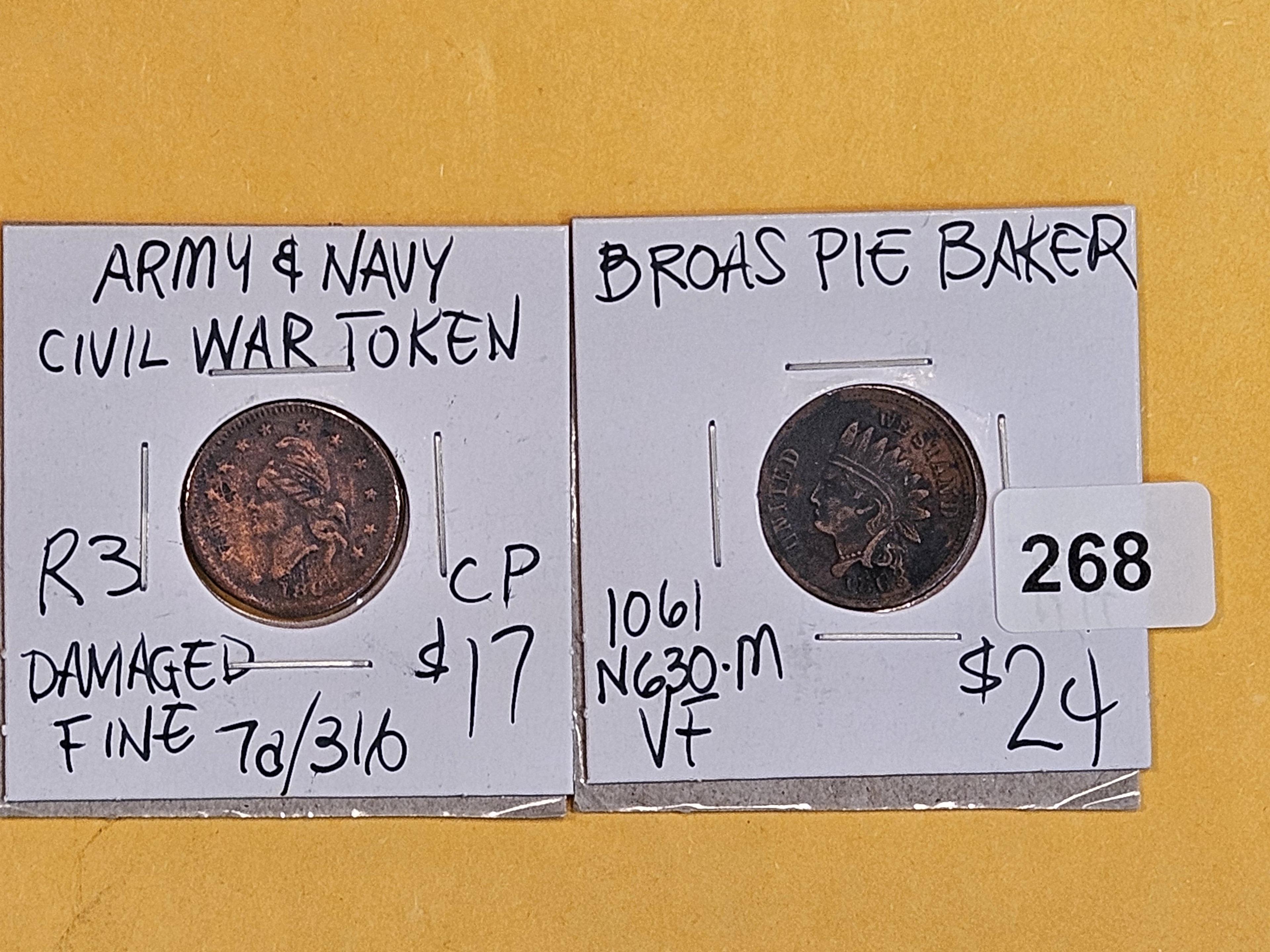 Two more cool Civil War Tokens