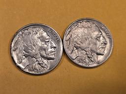 Two CHOICE Brilliant Uncirculated Buffalo Nickels