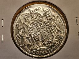 Three Brilliant AU-BU Canada silver 50 cent