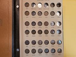 Partially Complete Lincoln Wheat cent collection in Dansco Album