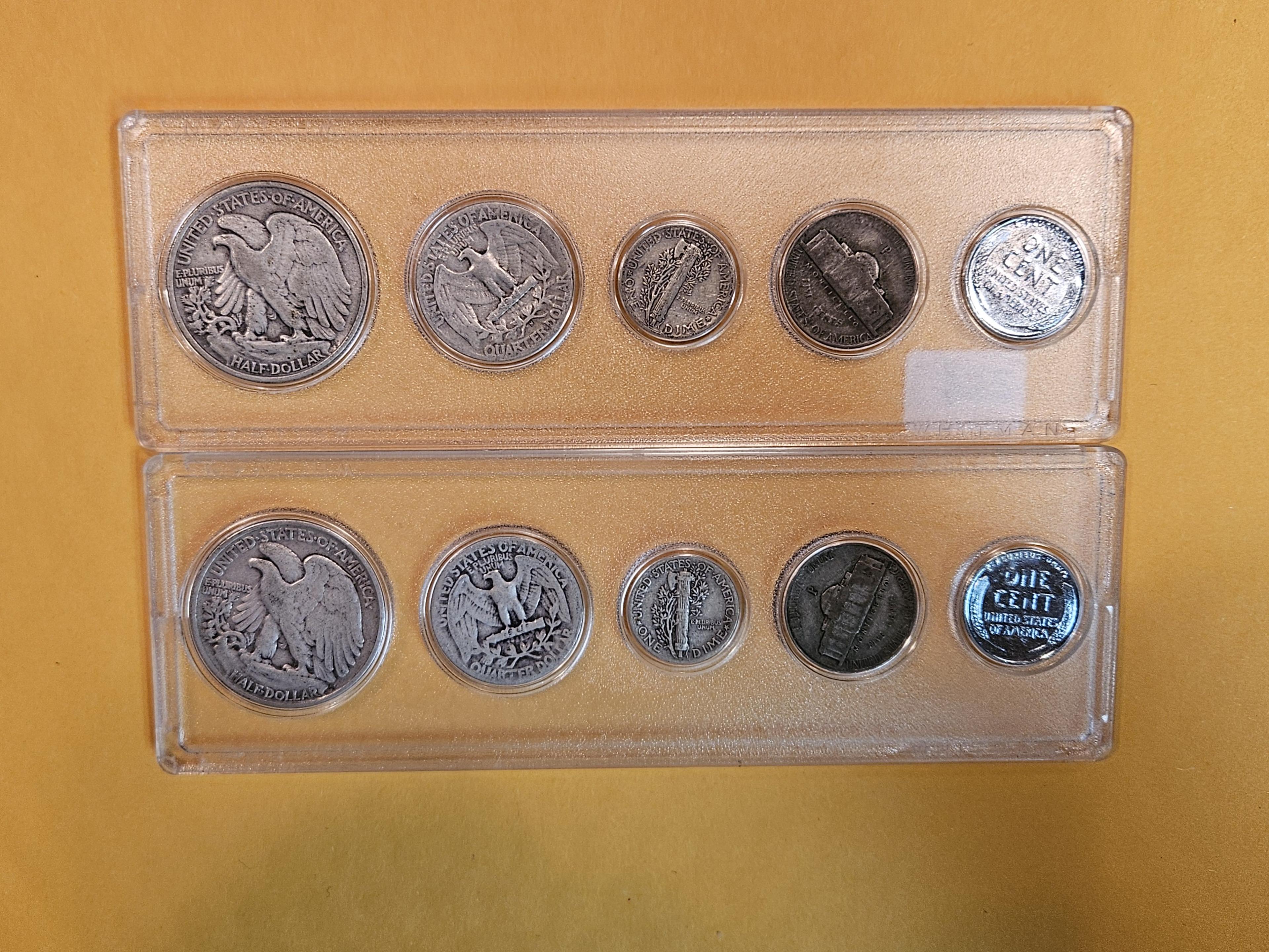 Two 1943 Year Coin Sets