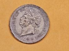 Uncirculated 1830 England silver 2 pence