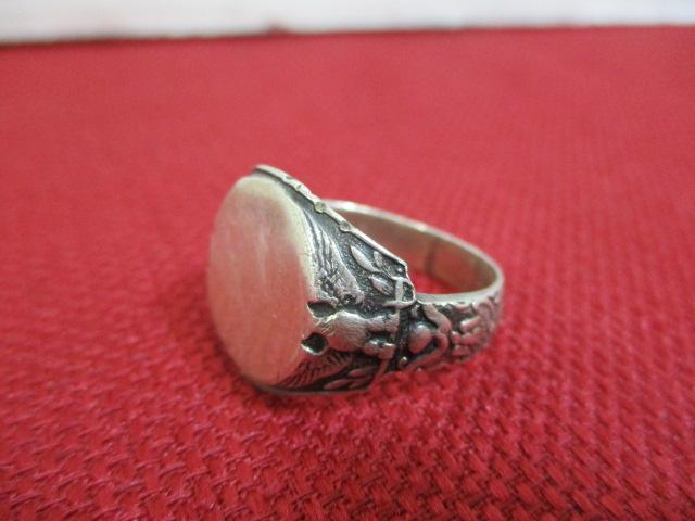 *Sterling Silver WWII Men's Army Honor Ring
