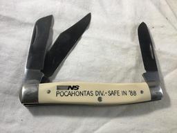 Schrade scrimshaw N&W Railway VGN pocket knife.