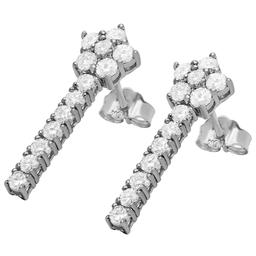 14k White Gold 1.89ct Diamond Earrings