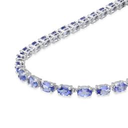 14K White Gold with 40.0ct Tanzanite Necklace