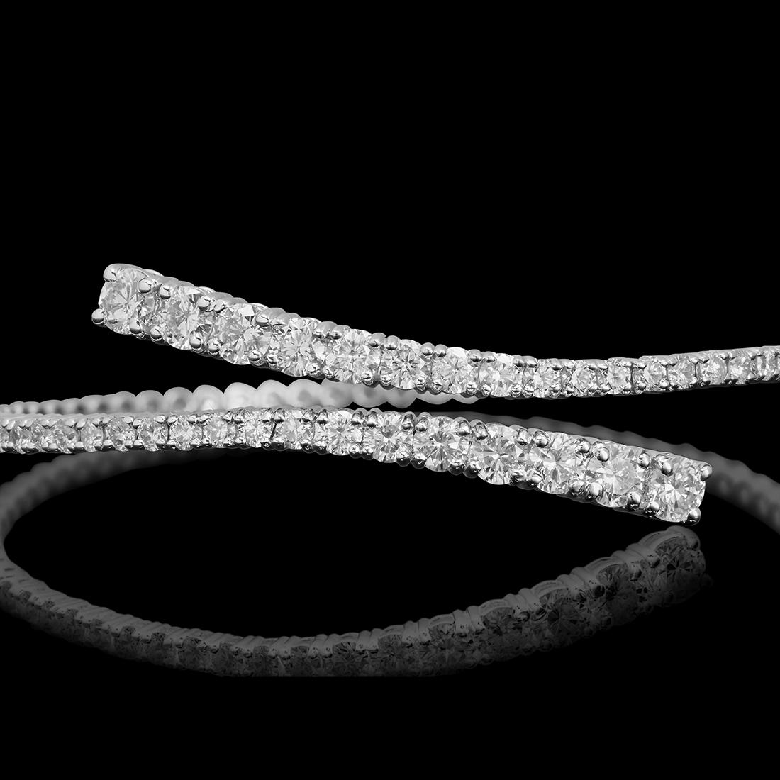 14k White Gold 4.36ct Diamond Bracelet
