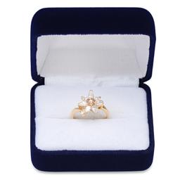 18K Yellow Gold Setting with 0.33ct Fancy Brown Center Diamond and 1.51tcw Diamond Ladies Ring