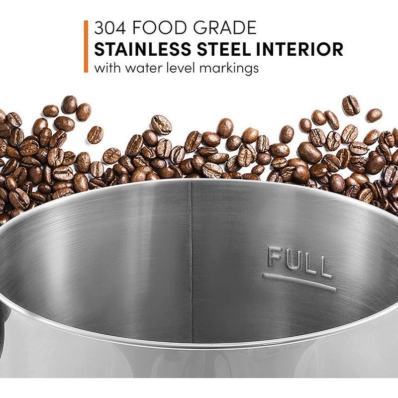 Elite Gourmet Stainless Steel 40 Cup Coffee Urn & Hot Water Dispenser, Silver-Tone, Retail $65.00