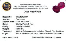 10.08 ctw Oval Mixed Ruby Parcel
