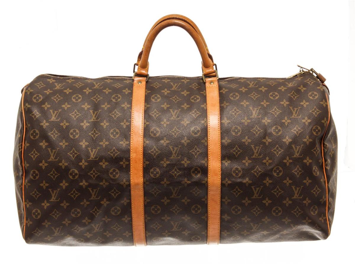Louis Vuitton Brown Monogram Canvas Keepall 60 Duffel Bag