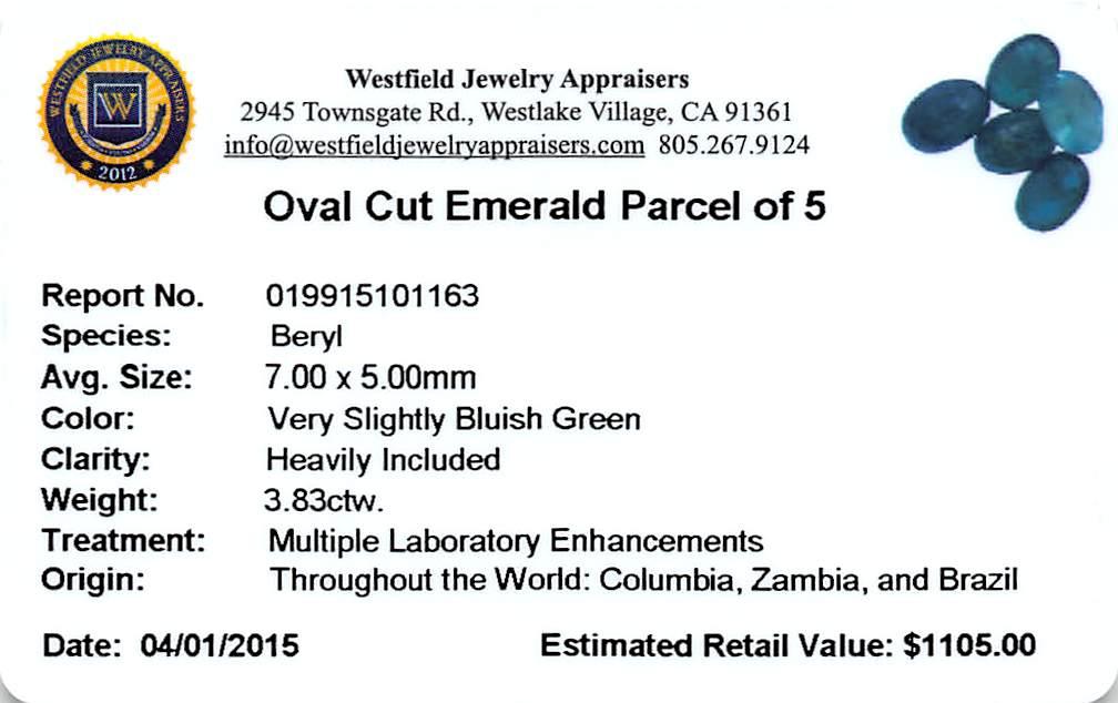 3.83 ctw Oval Mixed Emerald Parcel