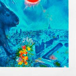 The Sun Over Paris by Chagall (1887-1985)