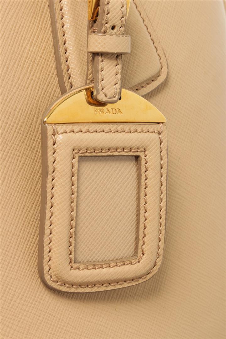 Prada Beige Saffiano Lux Leather Galleria Tote Bag