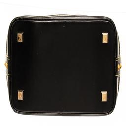 Louis Vuitton Black Leather Lockit PM Tote Bag