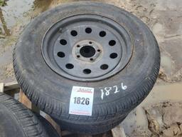 4 Tires W/ Rims 205/75r15, 5 Lug Rims