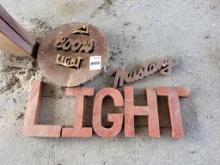Coorslight Bottle Cap Sign, Mustang Metal Sign, Metal "Light" sign
