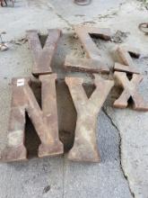 Large and Small Metal Letters
