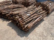 Bundle of Approx. 150 - 5' Ceder Staves - ONE MONEY #1 Straights 2" + Tops