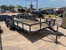 Trailmaster 83"X16' Bumper Pull Utility Trailer with Pipe Top Rail No Ramps VIN 18406 NO TITLE