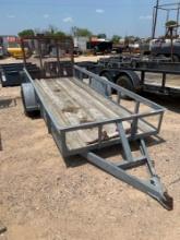 5'X13' Angle Iron Top Bumper Pull Utility Trailer Needs Tires NO TITLE