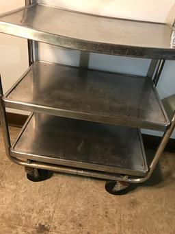 3 tiered metal cart, casters need maintenance