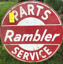 RAMBLER PARTS/SERVICE DOUBLE SIDED PORCELAIN SIGN