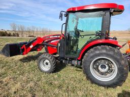 Case IH DX40 MFWD Compact Utility Tractor w/Cab and Case IH LX350 Loader