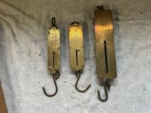 (3) brass faced scales
