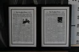 14 x 20 New York Times Newspaper Reprint 1942/1944. 2 units