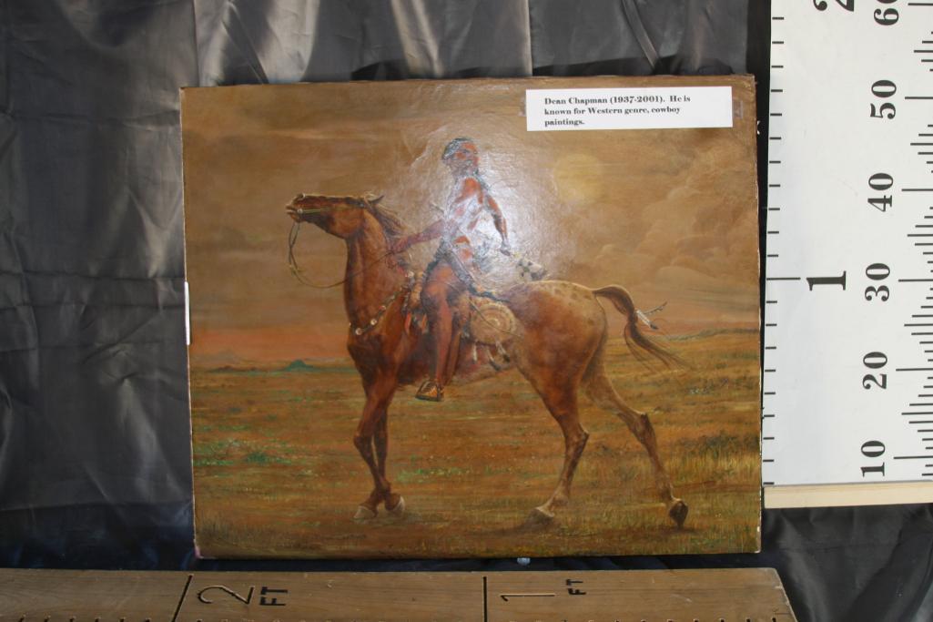 24x20" Man on a Horse Art by Dean Chapman
