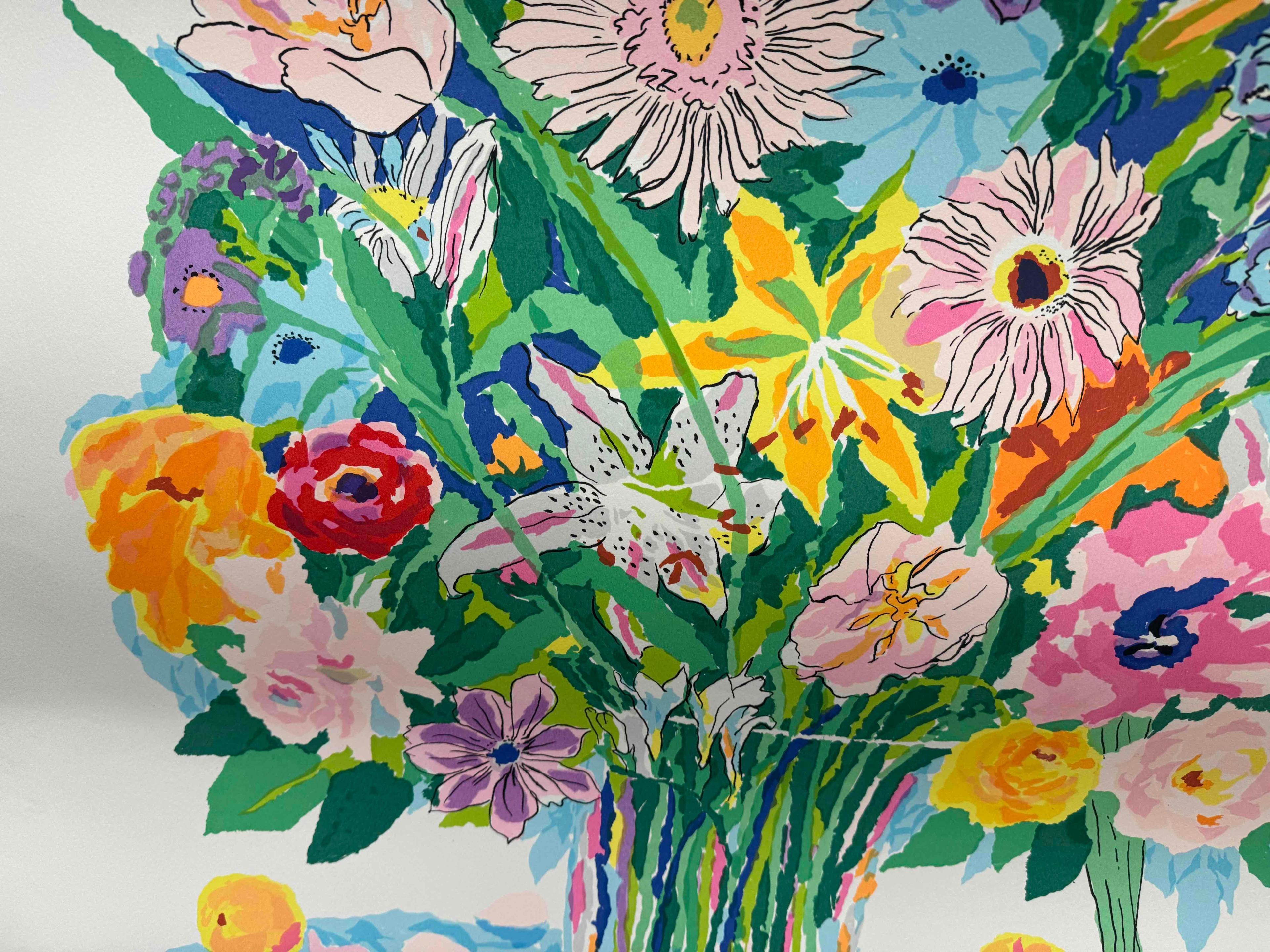 Unframed Art Piece Genevieve Taunis Wexler Grand Bouquet Artist Proof