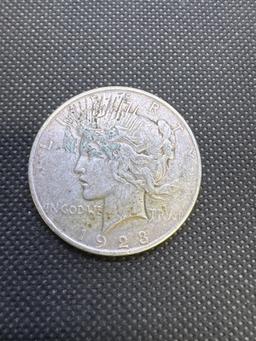 2x 1923 Silver Peace Dollars 90% Silver Coins 1.88 Oz