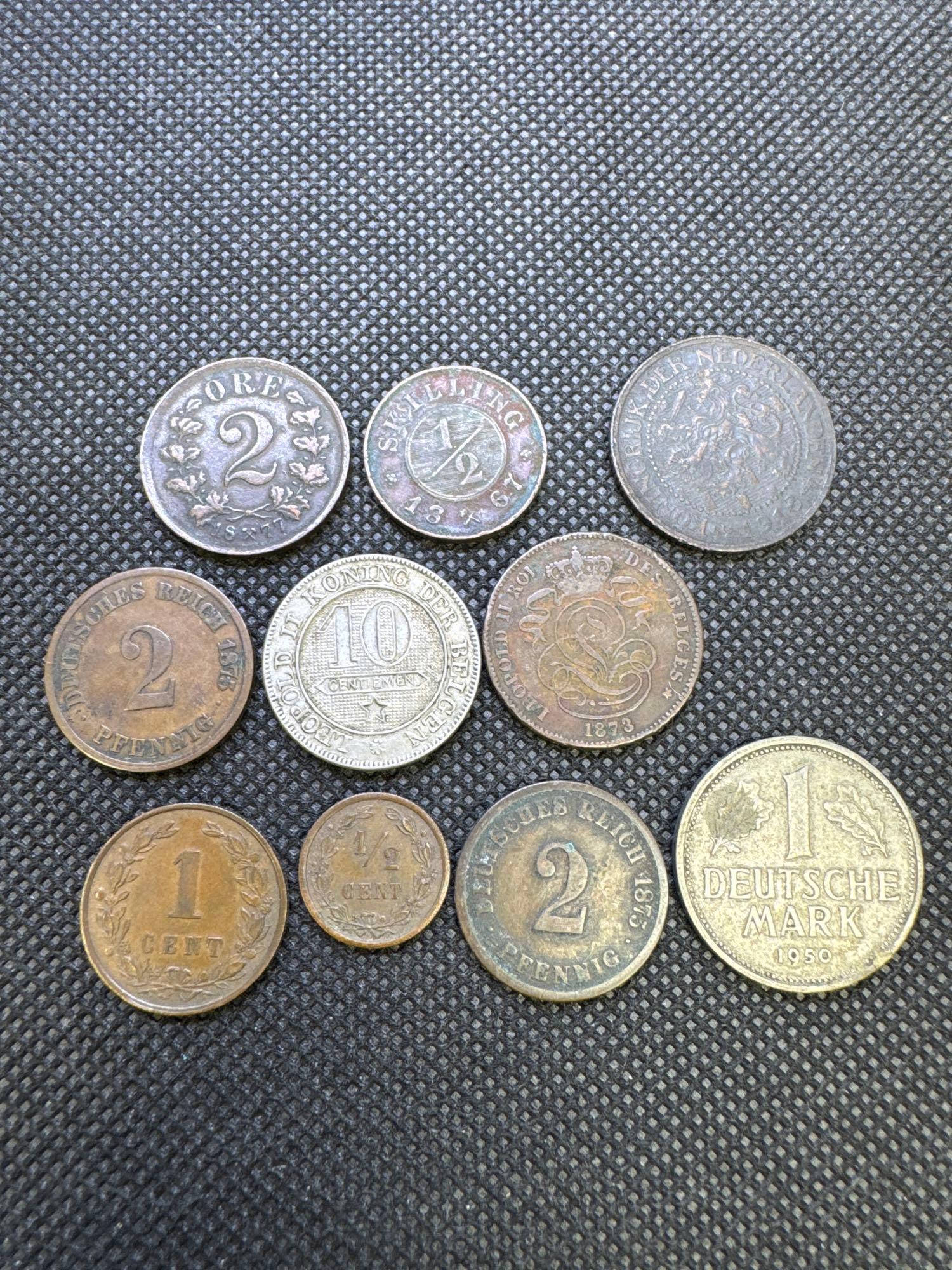 Foreign Coin Lot Germany Netherlands Belgium Norway