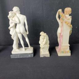 Eros and Aphrodite sculpture engraved G. Ruggeri sculpture The Kiss Adonis and Venus sculpture