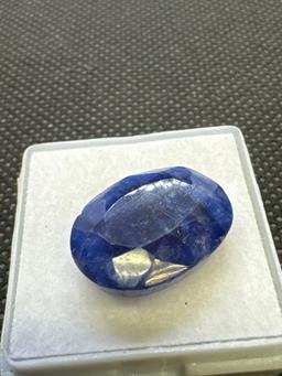 Oval Cut Blue Sapphire Gemstone 12.95Ct