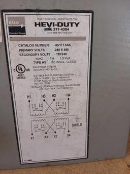 EGS Sola Hevi-Duty HS12F2AS 120/277 Primary 120/240 Secondary 2.0kVA 1PH Type HS