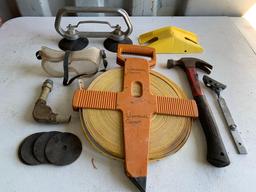 Tape Measure, Hammer & Goggles