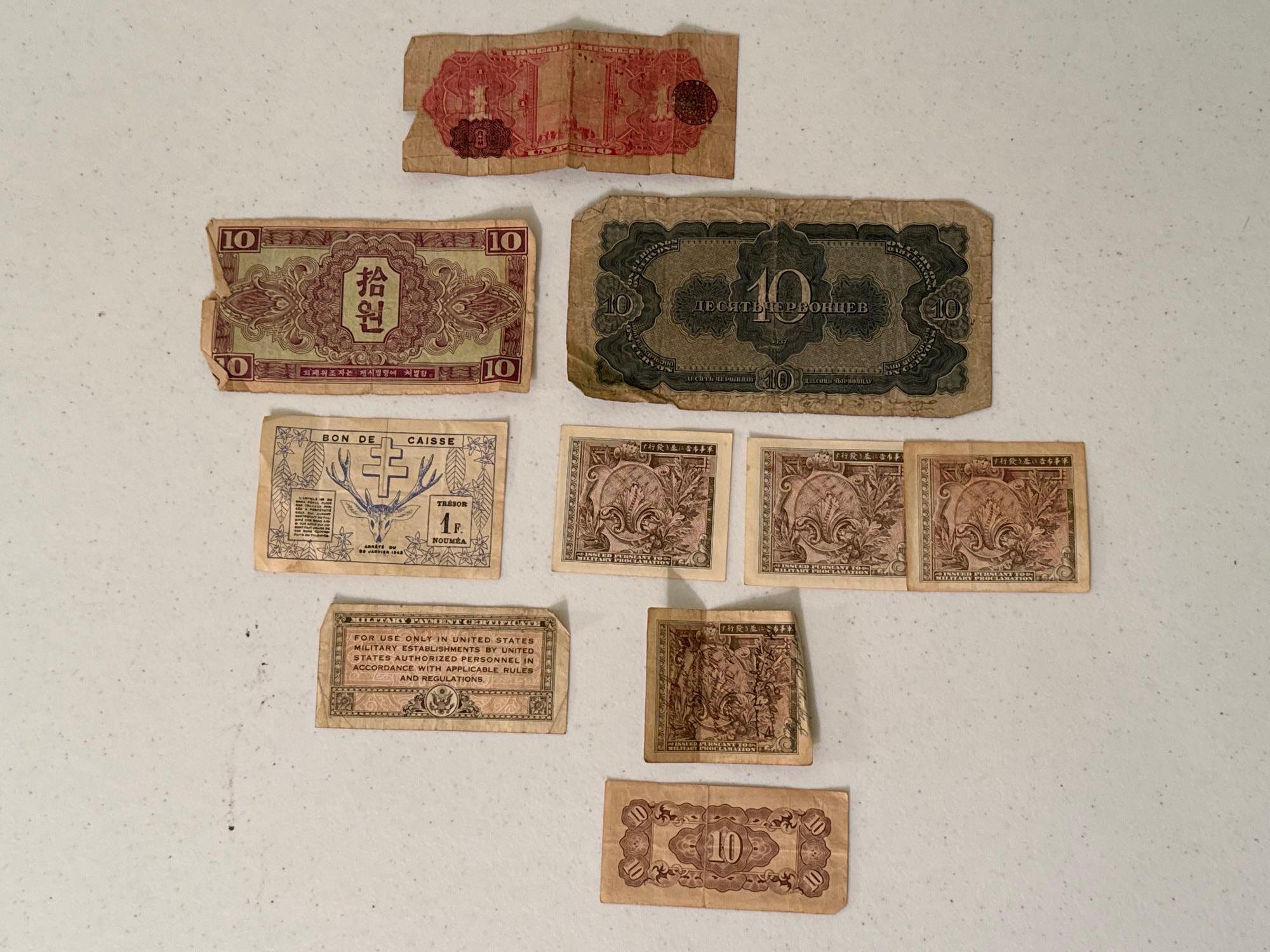 Vintage Foreign Currency