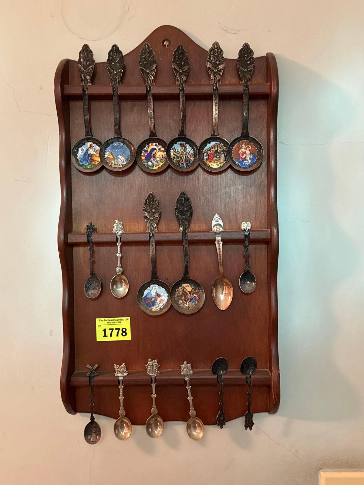 Souvenir Spoon Display Rack with Spoons