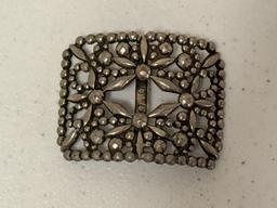 Antique Steel-Cut Buckles & Scarf Clips