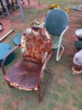 vintage metal yard chair