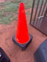 Orange safety cones
