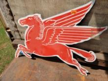 Mobil Gas Flying Red Horse Pegasus Metal Heavy Steel Sign Oil