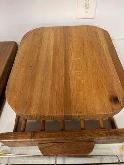 cutting boards, knife holder, cooking racks