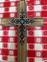wooden and metal cross