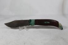 Case Buffalo single blade hunting knife with 4.0 inch blade. In original leather case. Leather is